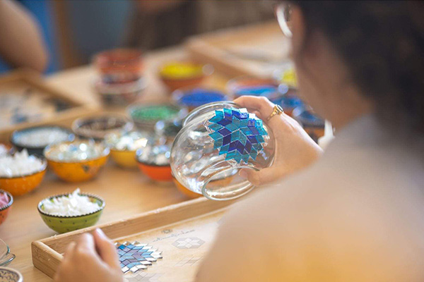 Finished Mosaic Lamp